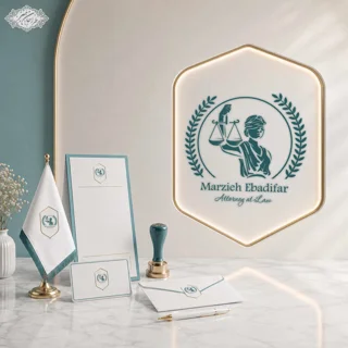 طراحی اختصاصی لوگو وکیل دادگستری مرکز و کانون وکلا