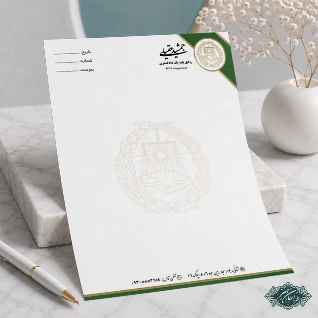 طراحی و چاپ تخصصی سربرگ وکالت