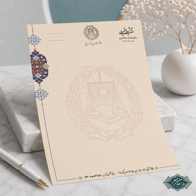 طراحی و چاپ تخصصی سربرگ وکالت