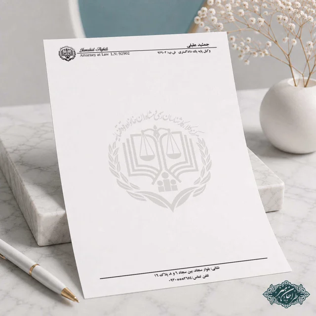 طراحی و چاپ تخصصی سربرگ وکالت