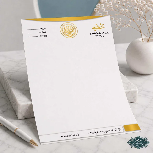 طراحی و چاپ تخصصی سربرگ وکالت