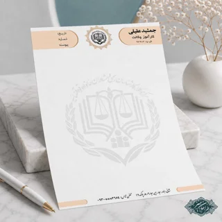 طراحی و چاپ سربرگ وکالت کد 33