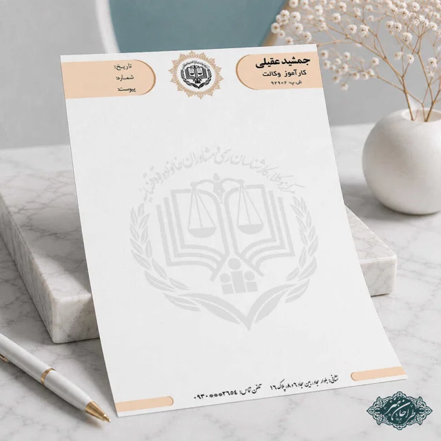 طراحی و چاپ تخصصی سربرگ وکالت