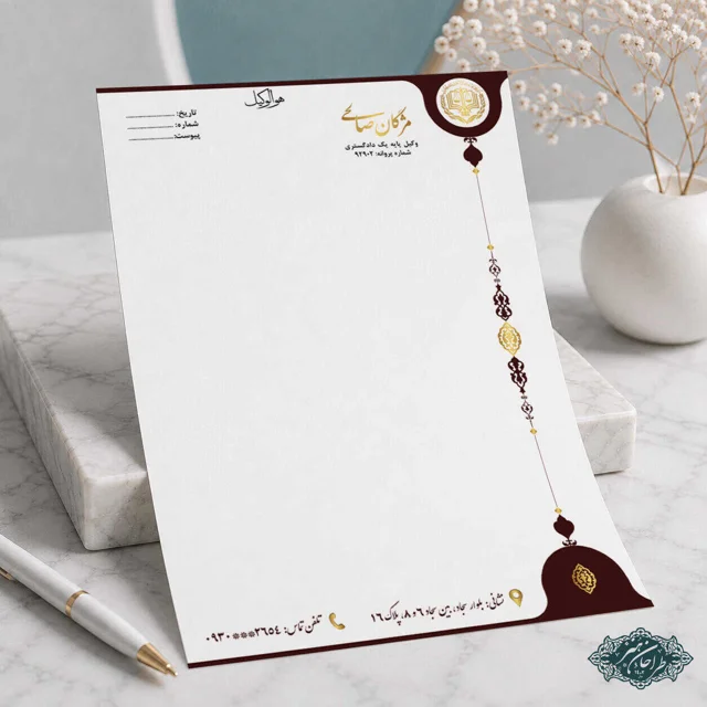 طراحی و چاپ تخصصی سربرگ وکالت