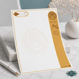 طراحی و چاپ سربرگ وکالت کد 50