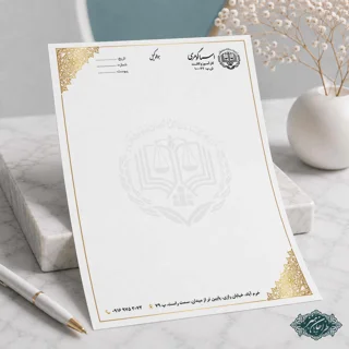 طراحی و چاپ سربرگ وکالت کد 58