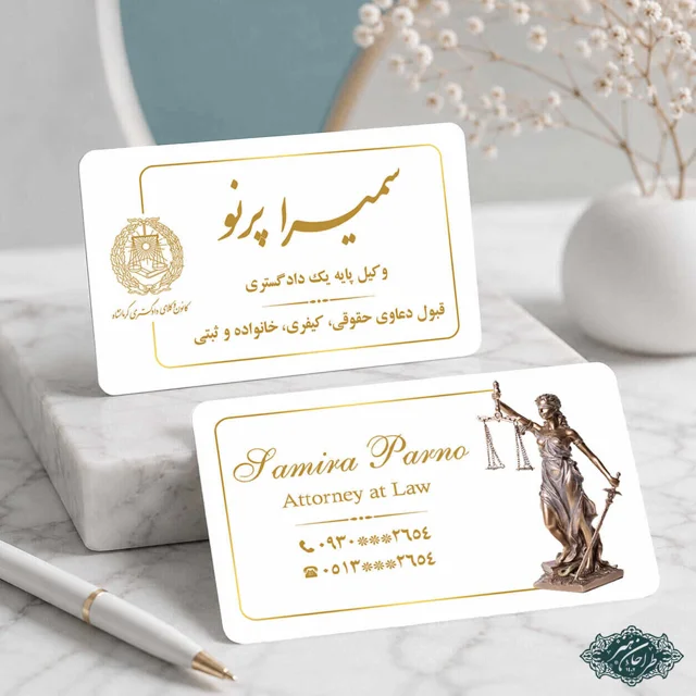 طراحی و چاپ تخصصی کارت ویزیت وکالت